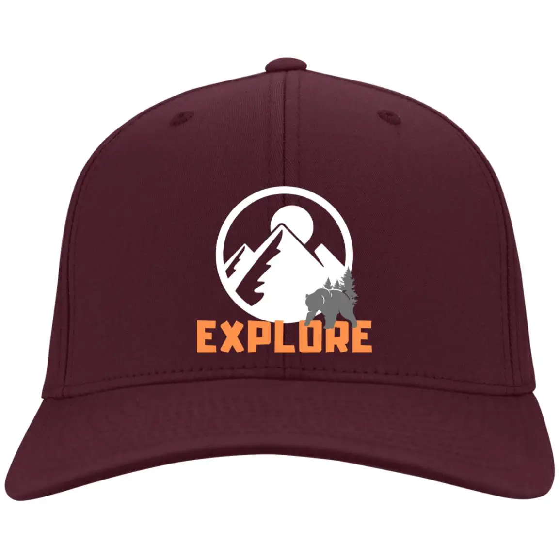 Explore Embroidered Flex Fit Twill Baseball Cap - Image 2