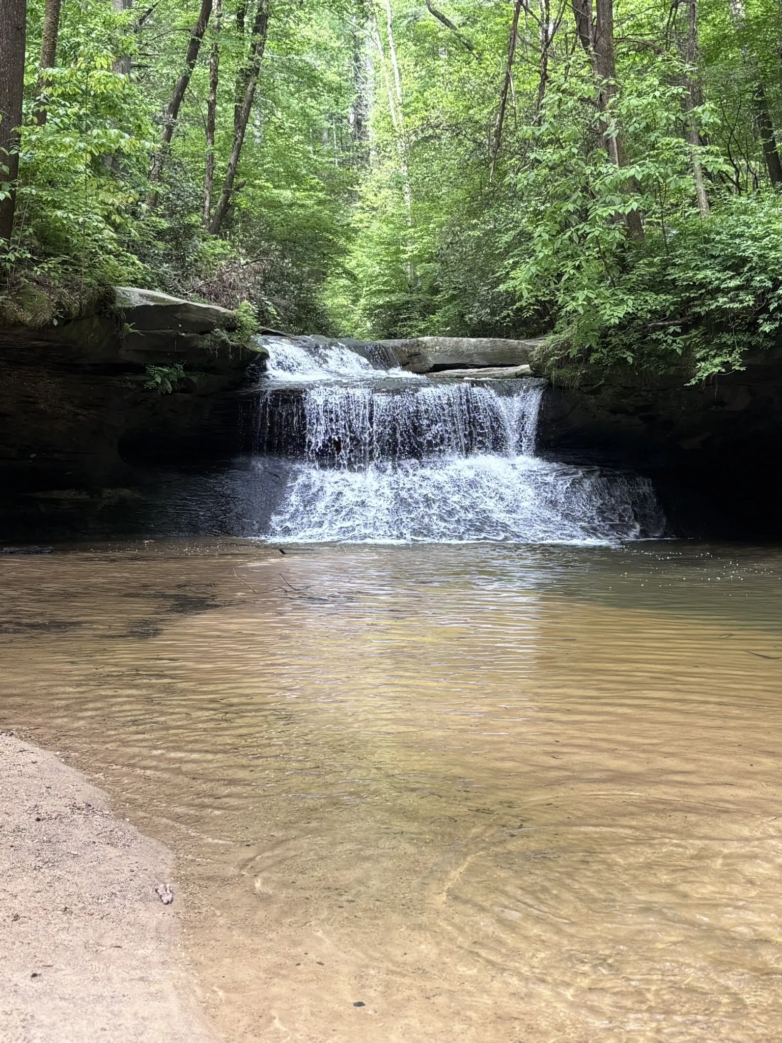 Waterfall at Red River Gorge, KY. A beautiful stop on our Don't Go Chasing Waterfalls Adventure mystery hike.