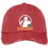 Explore Embroidered Distressed Dad Cap - Image 2