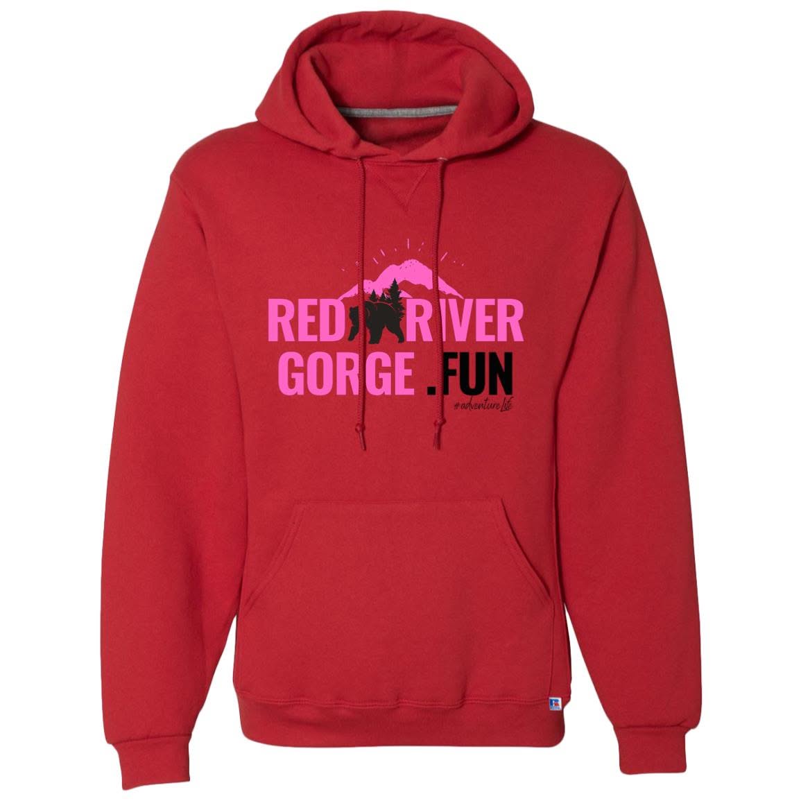 Dri-Power Fleece Pullover Hoodie 2 Red Dri-Power Fleece Pullover Hoodie with "Red River Gorge. Fun" design. Red River Gorge, KY adventure wear.