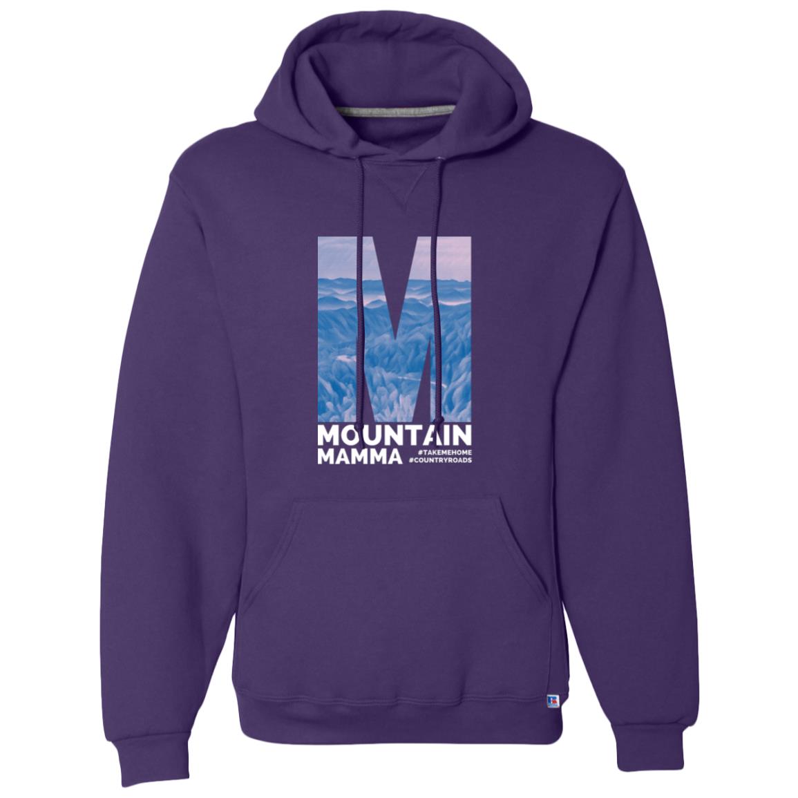 Dri-Power Fleece Pullover Hoodie 6 Purple Dri-Power fleece hoodie with "Mountain Mamma" graphic. Red River Gorge hiking apparel.