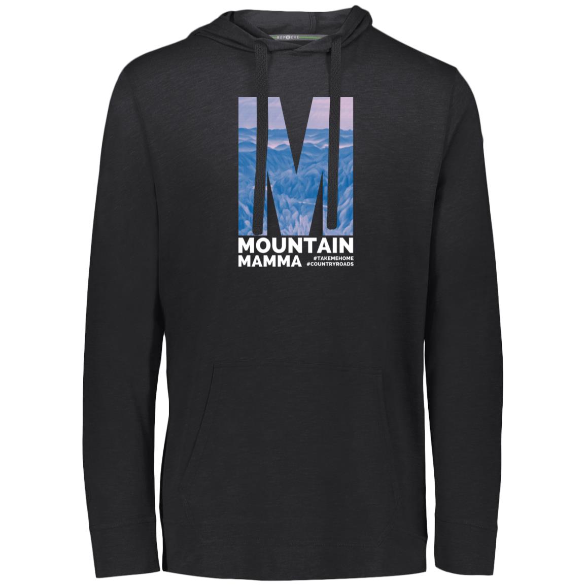 Eco Triblend T-Shirt Hoodie 1 Mountain Mamma Eco Triblend Hoodie featuring a Red River Gorge mountain graphic. #countryroads